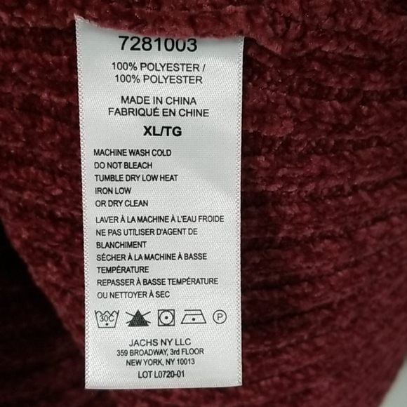 Jachs Girlfriend Burgandy Ribbed Sweater - Picture 4 of 5